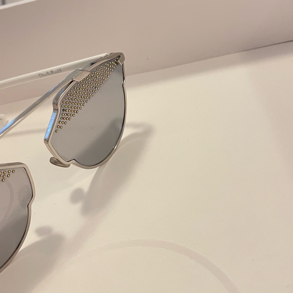 Dior SoReal Studded Silver Sunglasses - Picture 9 of 10